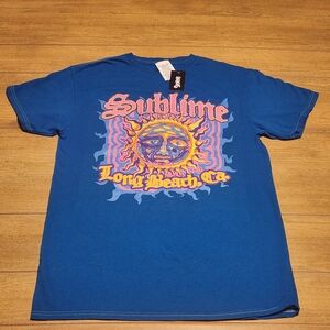 Sublime Sun T-Shirt Adult Medium Blue Long Beach CA Graphic Tee New Spencers NWT